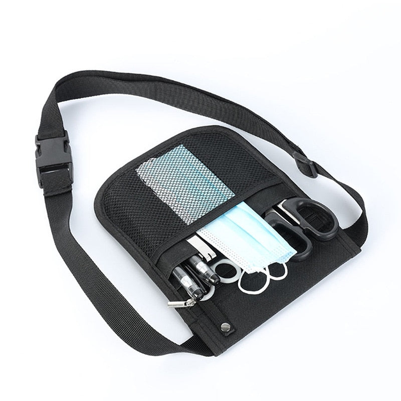 Men Women Nurse Fanny Pack Purse Nursing Belt Organizer Waist Bag Nurse Scissors Care Kit Tool Case