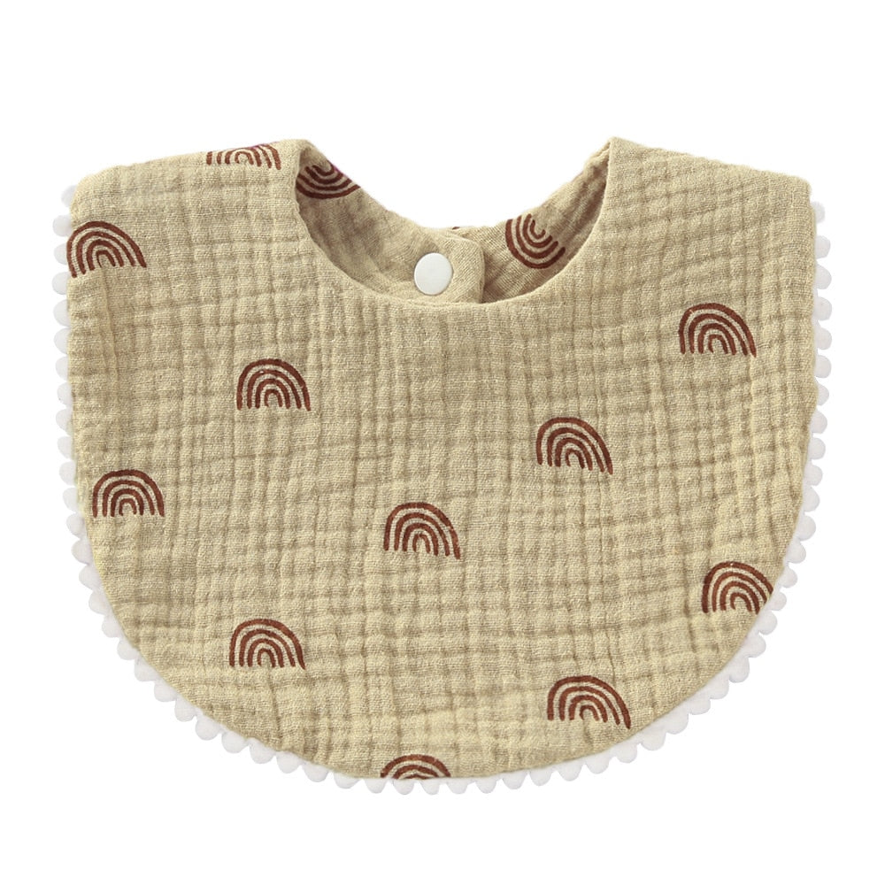 Thickening Cotton Gause Baby Bibs Absorbent Baby Lace Bib Newborn Accessories Burp Cloths