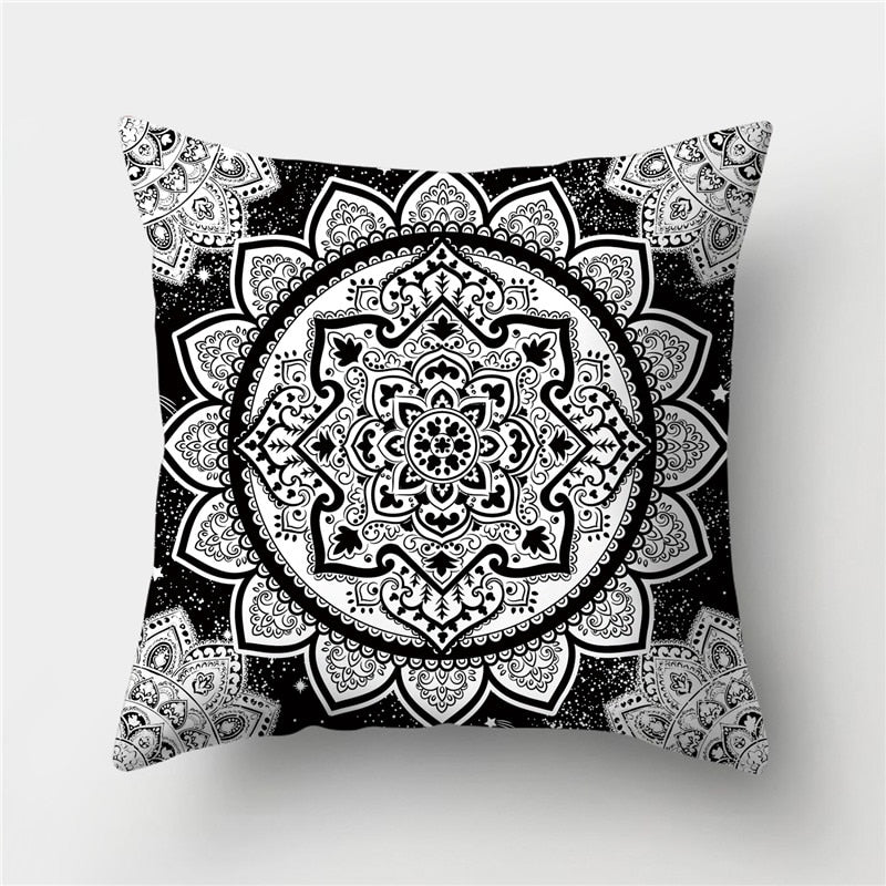 45*45cm Geometric Print Polyester Decorative Sofa Cushions Pillow Covers S