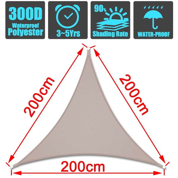 Outdoor waterproof shade sail garden patio swimming pool shade sail