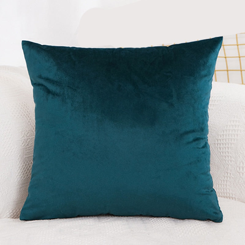 45x45cm Solid Color Luxury Velvet Throw Pillow Case Sofa