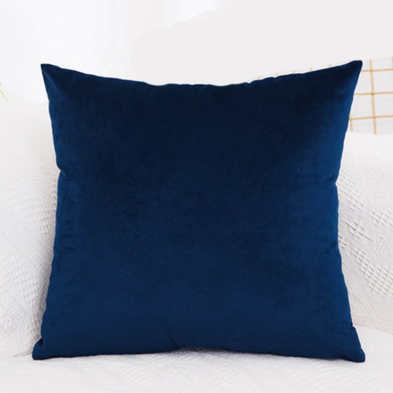 45x45cm Solid Color Luxury Velvet Throw Pillow Case Sofa