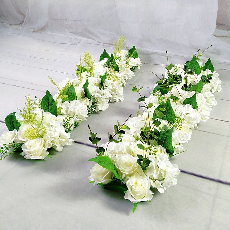 Artificial Peony Rose Hydrangea Row Wedding Background Fake Flower Wall Decoration DIY Combination Wedding Arch Arrangement