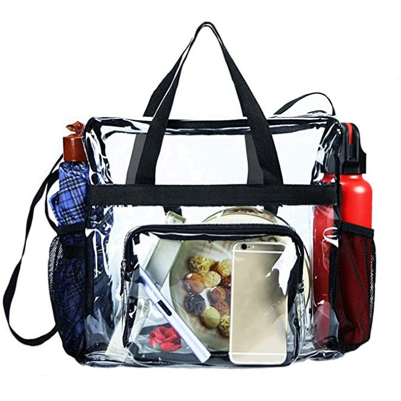 Transparent PVC Waterproof Large Cosmetic Bag Women Handbag Beauty Case Travel Organizer Beach