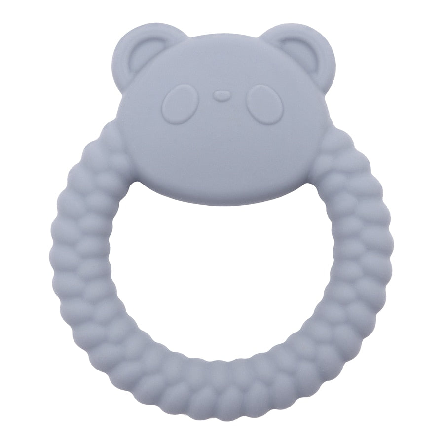 1PCS New Kawaii Panda Shape Teether Toys Silicone Teether Ring Baby Shower Gift Kid Teething Toys Newborns Chewing Accessories