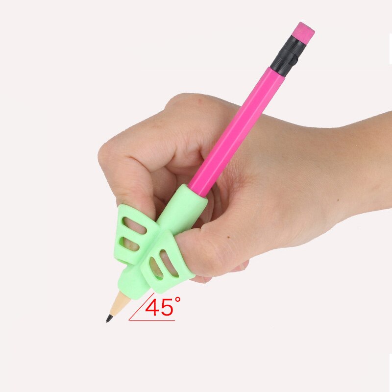 3Pcs/Set Soft Silica Pencil Grasp Two-Finger Gel Pen Grips Children Writing Training Correction