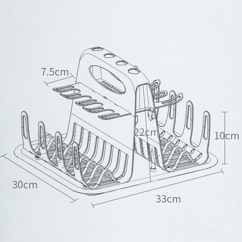 Portable Cleaning Dryer Baby Milk Bottle Drying Rack Bottle Dryer HolderDrain Tray Water Cup