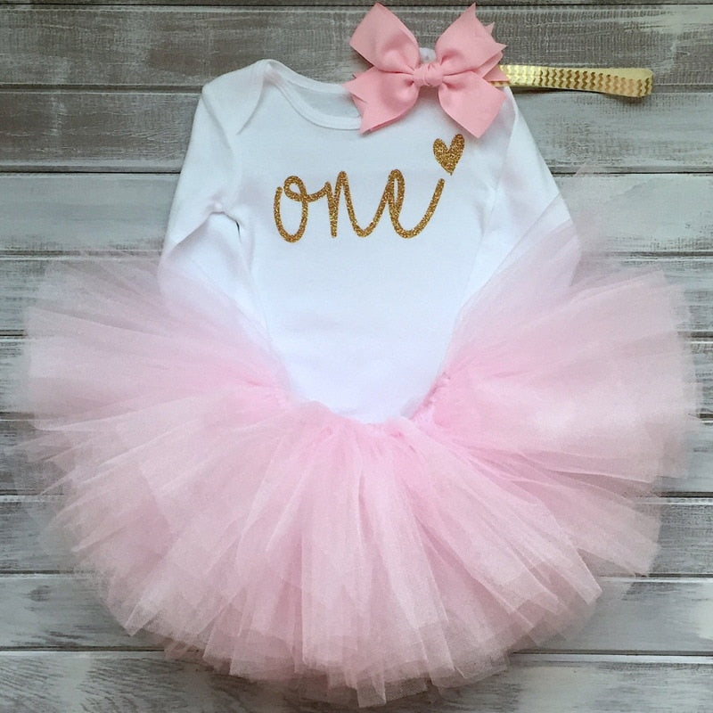 1 Year Baby Girl Clothes Unicorn Party tutu Girls Dress Newborn Baby Girls 1st Birthday Outfits Toddler Girls Boutique Clothing