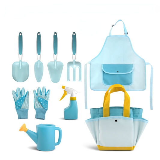 Children&#39;s Garden Planting Tool Set Shovel Turning Soil Rake Storage Flower Basket Bag Watering Can Gardening Tools