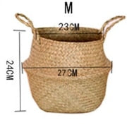 Seaweed Wicker Basket Rattan Hanging Flowerpot Flowerpot Dirty Clothes Dirty Clothes Basket Storage Basket