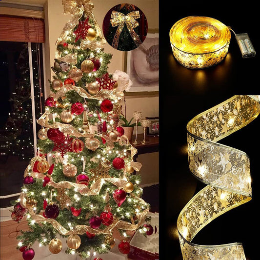 Christmas Decoration LED Ribbon Fairy Lights Christmas Tree Ornaments