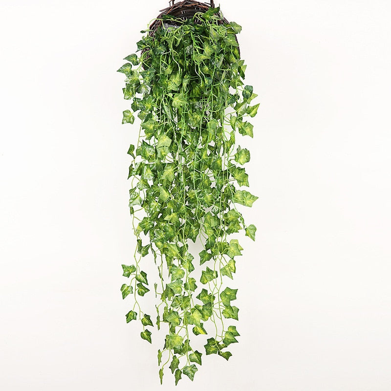 Simulation creeper wall hanging indoor green plant wall decoration fake flower rattan simulation plant green roots groundnut beg