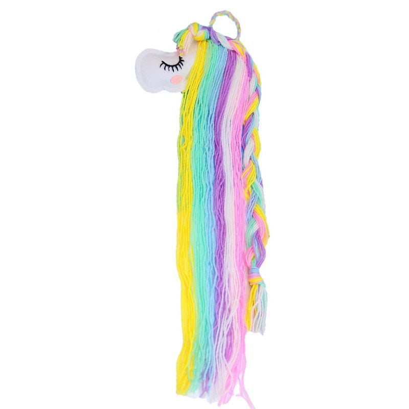 INS Weave Rainbow Baby Hair Clips Accessories Holder Princess Girls Hairpin Hairband Storage Pendant Jewelry Wall Ornaments