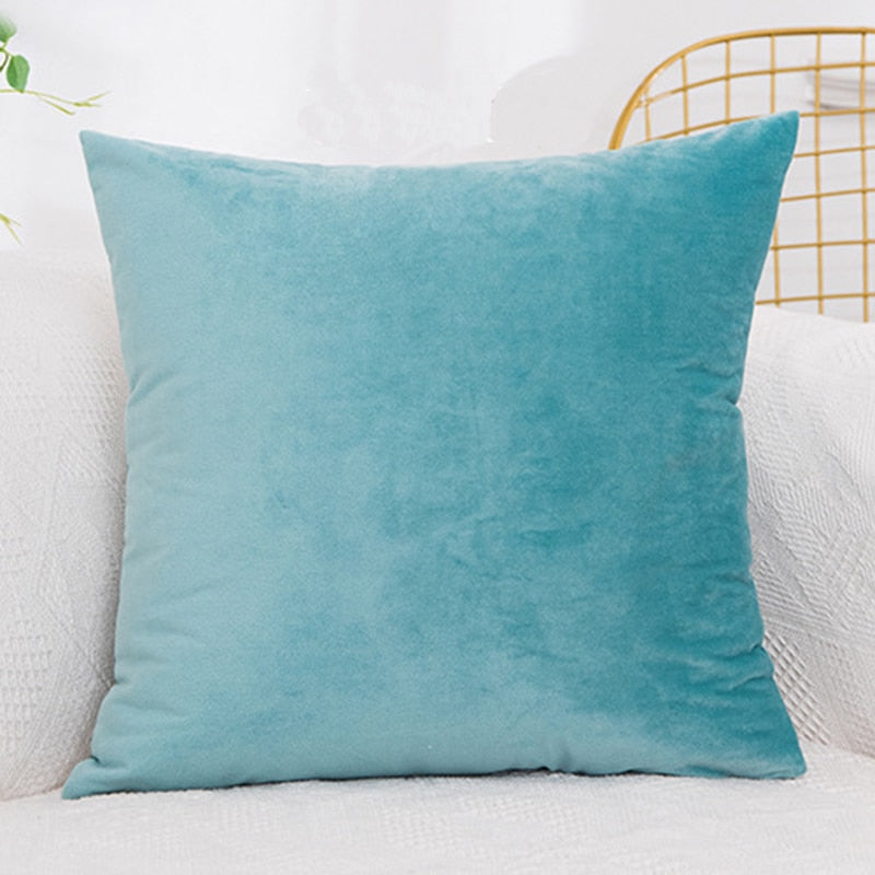 45x45cm Solid Color Luxury Velvet Throw Pillow Case Sofa