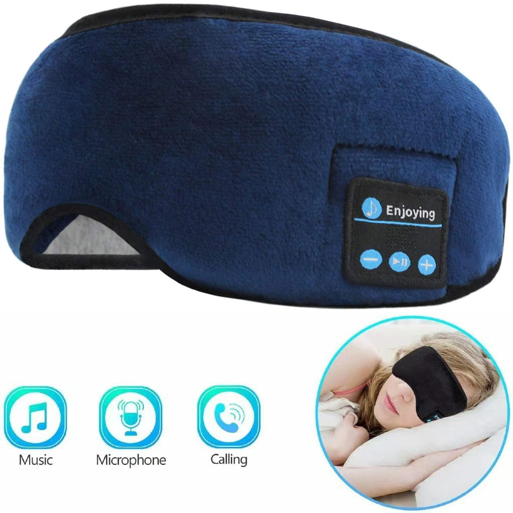 Bluetooth Sleeping Headphones Sleep Mask 24 White Noise Blackout Light Ice-Feeling Extra Soft Lining Sleep Eye Mask Ultra-Thin