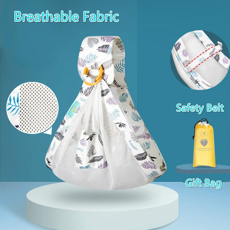 Cotton Wrap Sling Baby Carries Newborn Safety Ring Kerchief Baby Carrier Comfortable Infant Kangaroo Bag