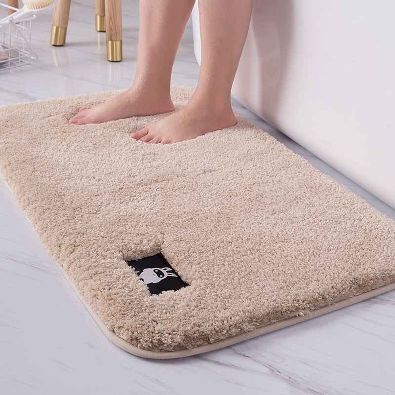 High-hair bathroom toilet door absorbent floor mat carpet bedroom non-slip foot pad bath rug  bathroom mat kitchen mat