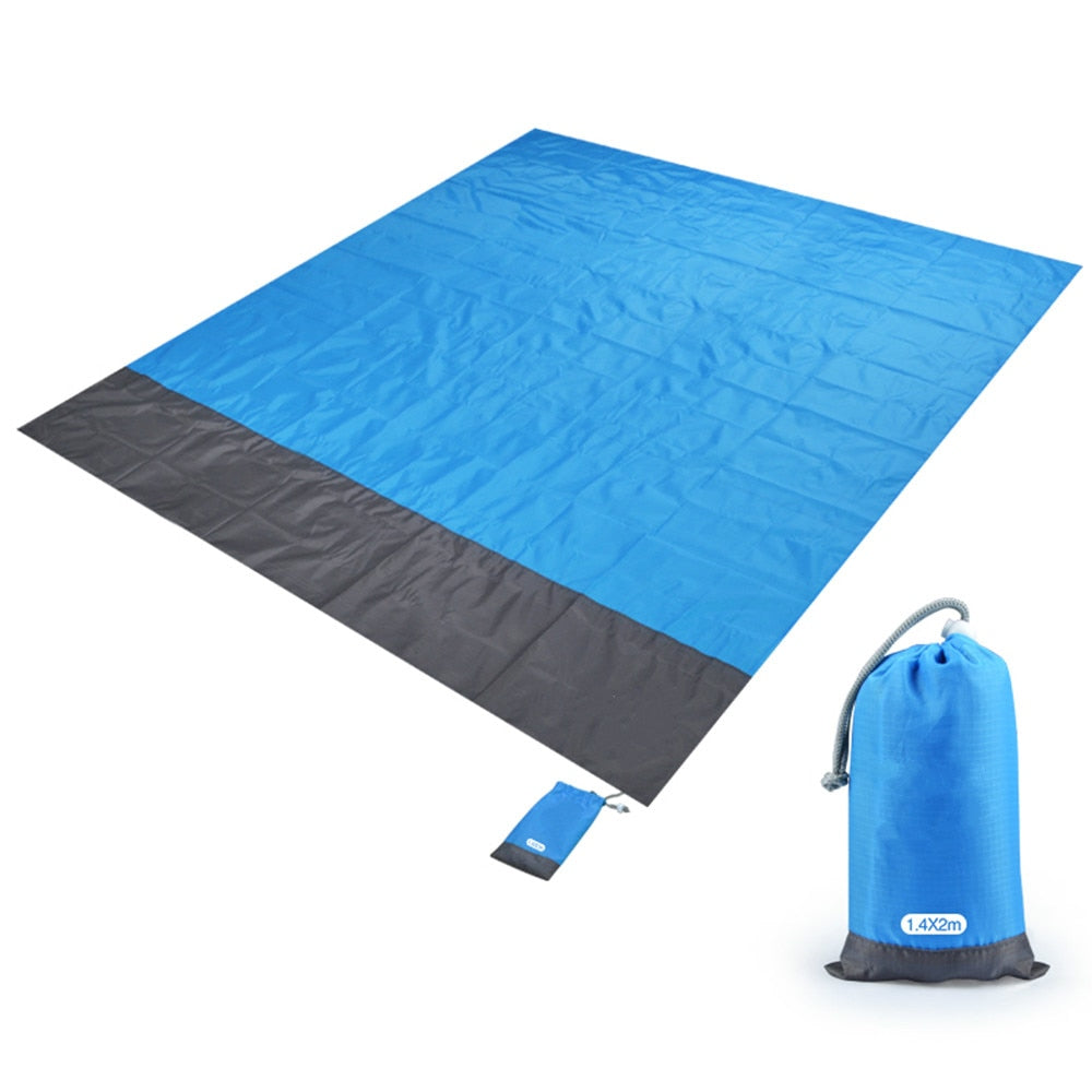 200x210cm Pocket Picnic Waterproof Beach Mat Sand Free Blanket Camping Outdoor Picknick Tent Folding Cover Bedding