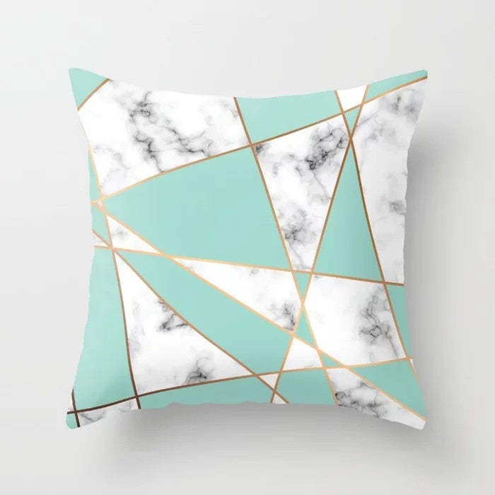 45x45cm Geometric Cushion Cover Abstract Color Block Grids Pillow Case for Living Room Sofa