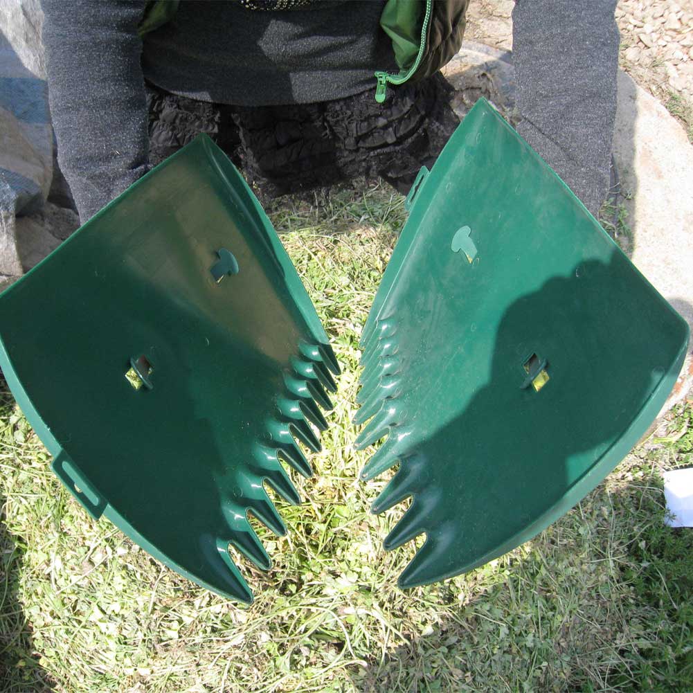 2pcs Serrated Lawn Leaf Grabber Hand Rake Rubbish Outdoor Garden Collector Lightweight Cleaning Tool Debris Multifunctional Yard