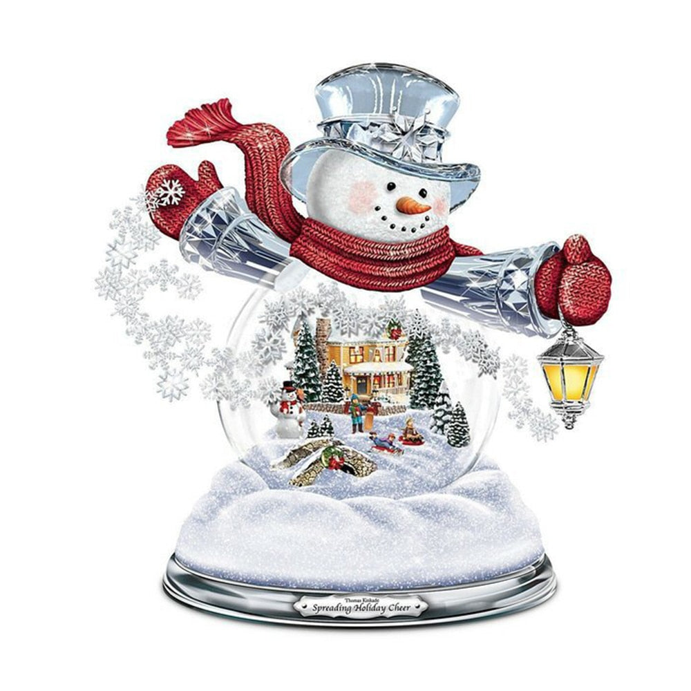 Christmas Tree Window Stickers Rotating Sculpture Train Decoration Christmas Decorations Winter Home Furnishings 2022 Navidad