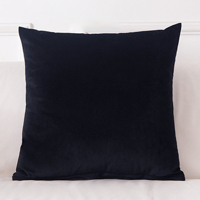 45x45cm Solid Color Luxury Velvet Throw Pillow Case Sofa