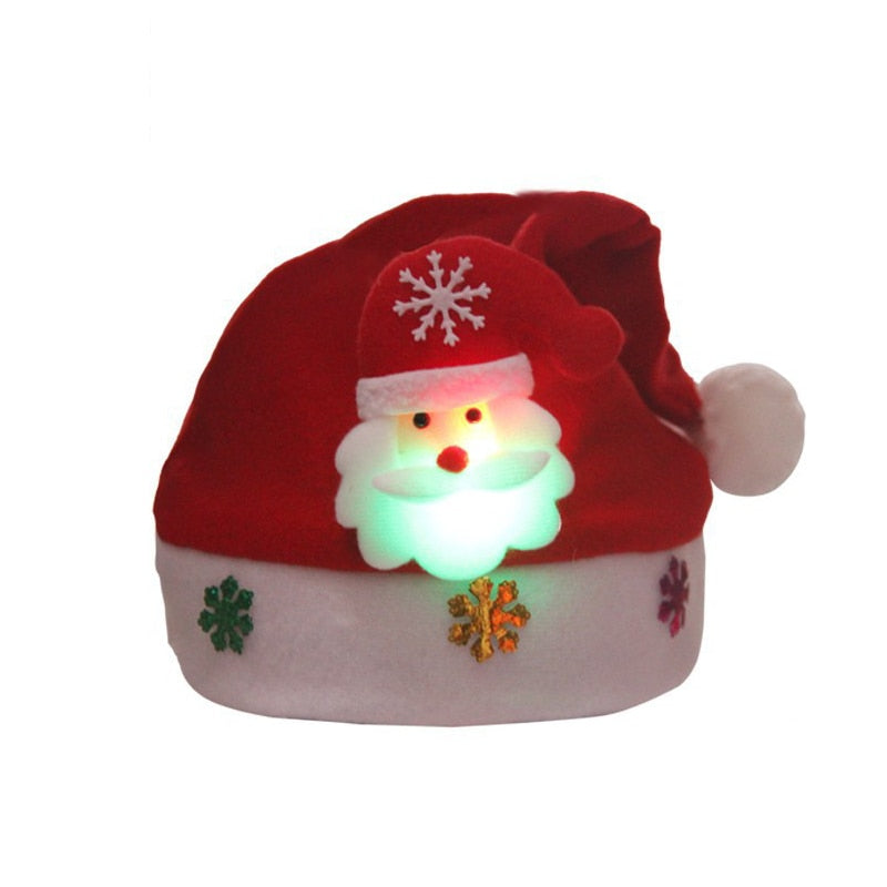 2022 Merry Christmas Hat  Snowman ElK Santa Claus Hats For Kids Children Adult