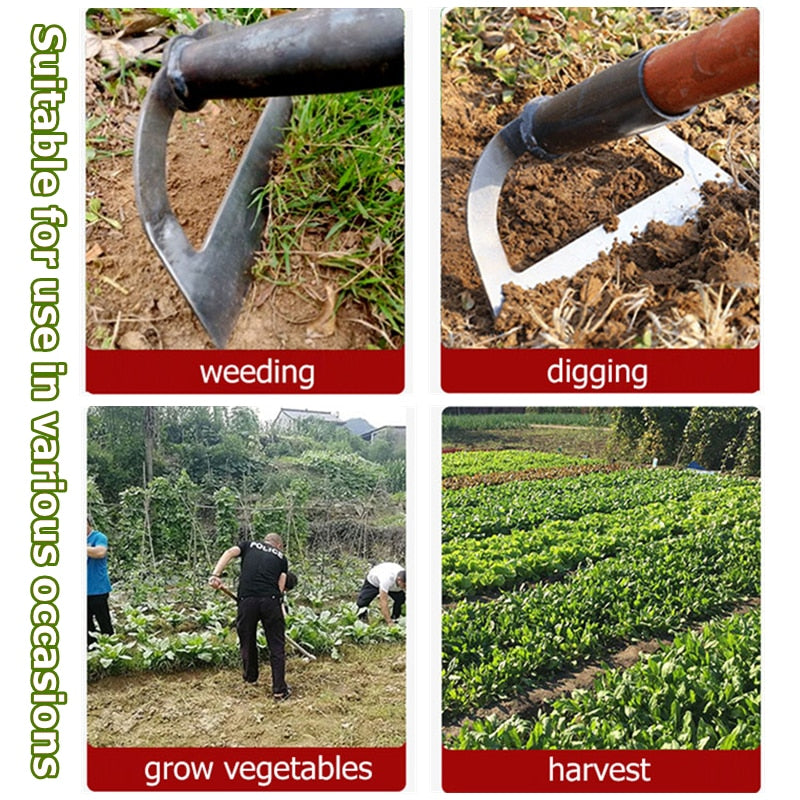 Hollow Hoe Weeding Rake Labor-saving Weeding &amp; Loosening Soil Artifact Harrow Handheld steel weeding hoe