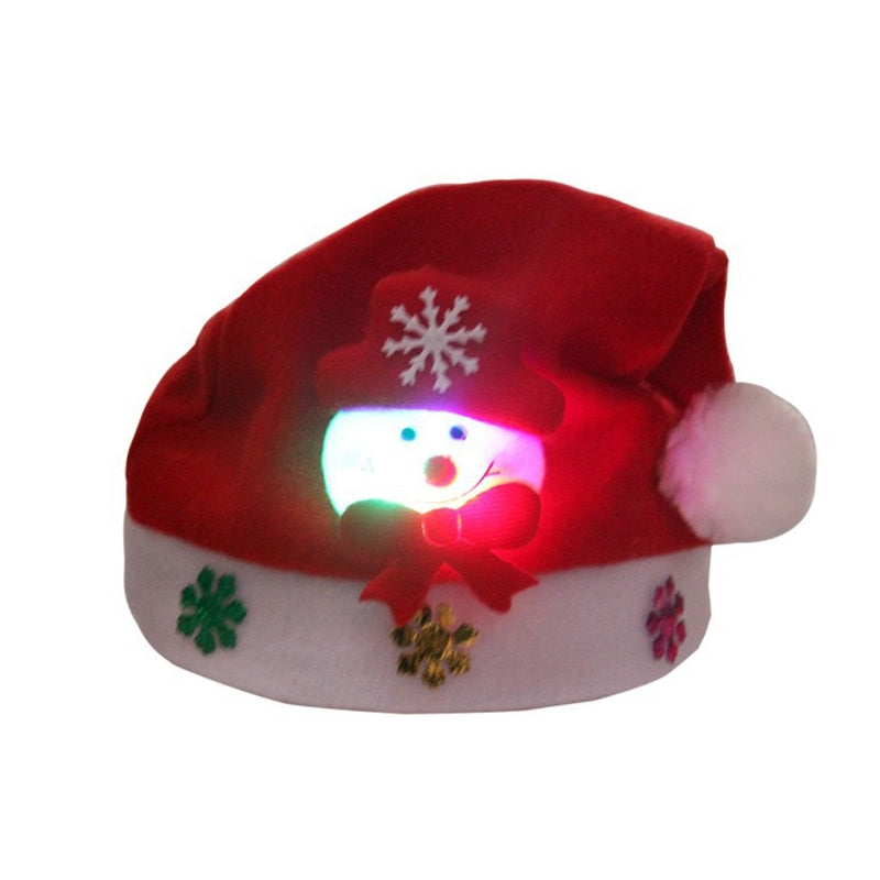 2022 Merry Christmas Hat  Snowman ElK Santa Claus Hats For Kids Children Adult