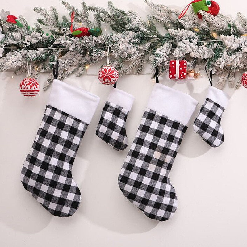 2023 New Year Christmas Stocking Sack Xmas Gift Candy Bag Noel Christmas Decorations for Home Navidad Sock Christmas Tree Decor