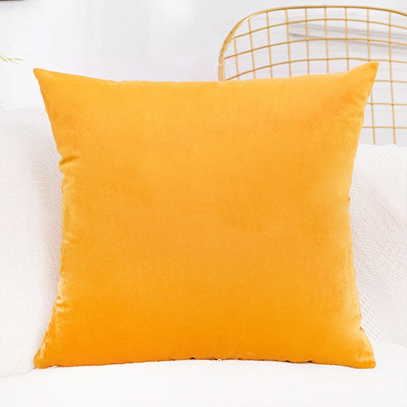 45x45cm Solid Color Luxury Velvet Throw Pillow Case Sofa