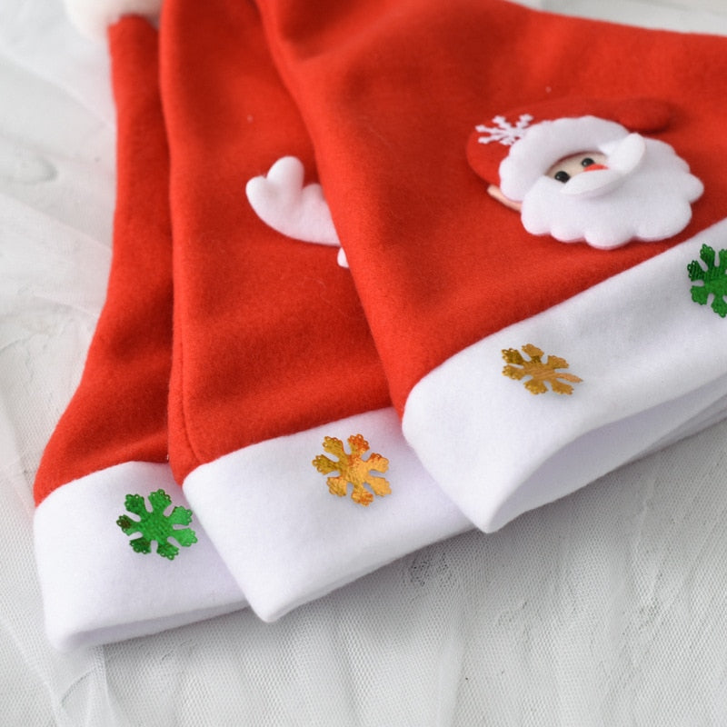 2022 Merry Christmas Hat  Snowman ElK Santa Claus Hats For Kids Children Adult