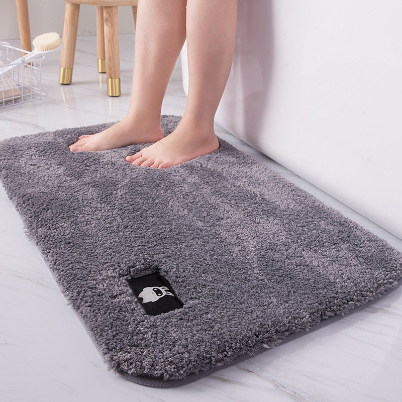 High-hair bathroom toilet door absorbent floor mat carpet bedroom non-slip foot pad bath rug  bathroom mat kitchen mat