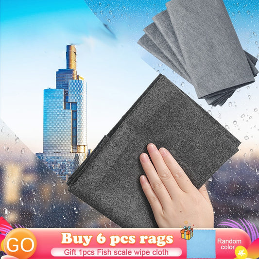 1/3Pcs Magic Glass Wiping Rags Thicken Windows Mirror Cleaning Cloth Home Car Glass Washing Cleaning Towel Efficient Clean Wipes