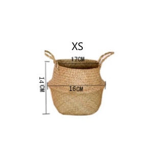 Seaweed Wicker Basket Rattan Hanging Flowerpot Flowerpot Dirty Clothes Dirty Clothes Basket Storage Basket