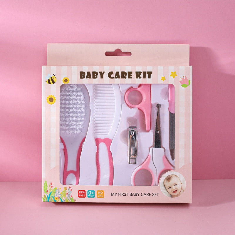 Newborn Baby Healthcare Kit Kids Nail clippers Hair Brush Thermometer Grooming Set