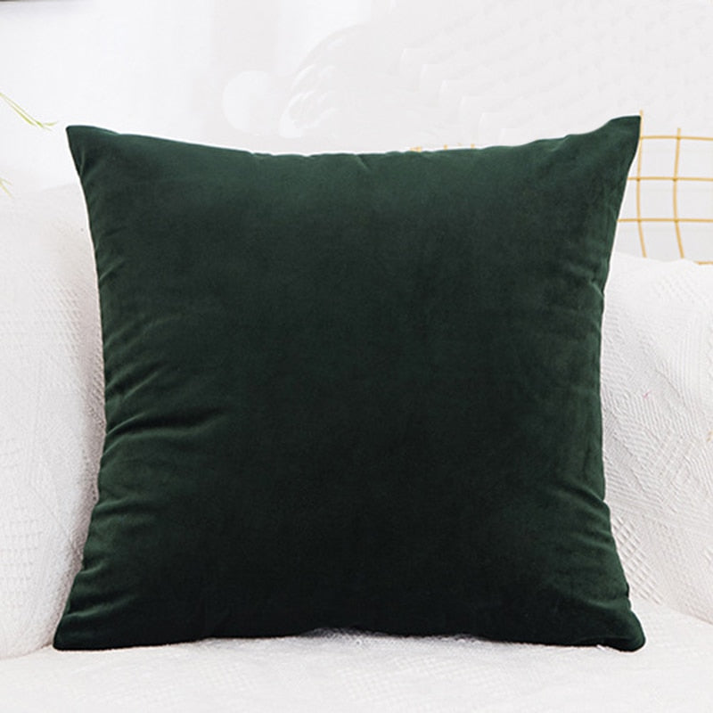 45x45cm Solid Color Luxury Velvet Throw Pillow Case Sofa