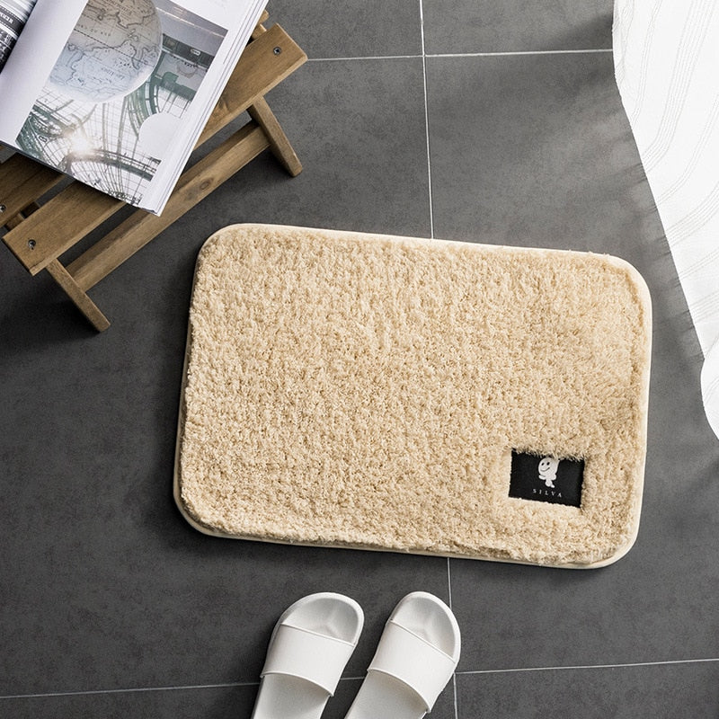 High-hair bathroom toilet door absorbent floor mat carpet bedroom non-slip foot pad bath rug  bathroom mat kitchen mat