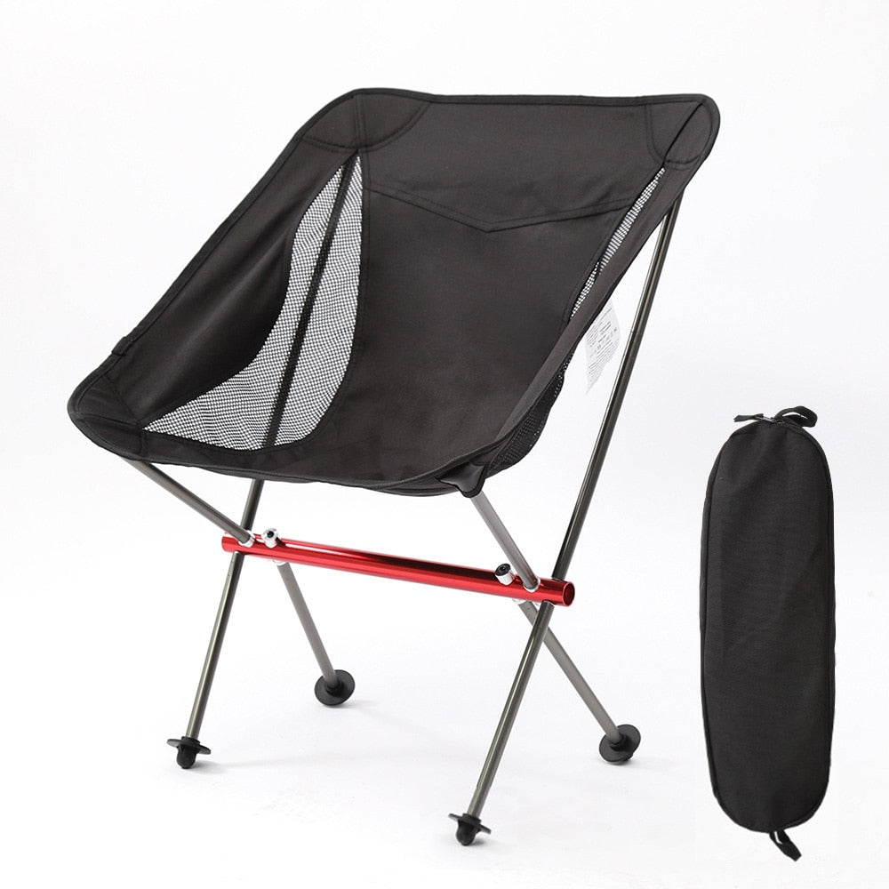 Ultralight Folding Moon Chairs Outdoor Camping Chair Removable Washable Fishing Picnic BBQ Chairs With Carry Bag Outdoor Stool