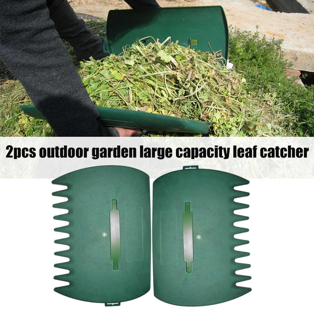 2pcs Serrated Lawn Leaf Grabber Hand Rake Rubbish Outdoor Garden Collector Lightweight Cleaning Tool Debris Multifunctional Yard