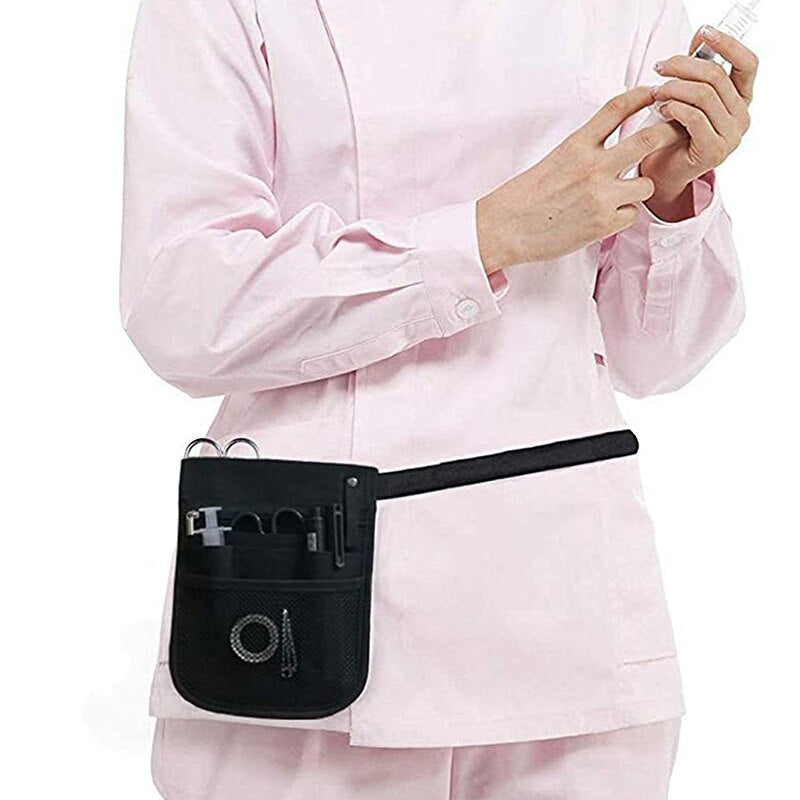 Men Women Nurse Fanny Pack Purse Nursing Belt Organizer Waist Bag Nurse Scissors Care Kit Tool Case