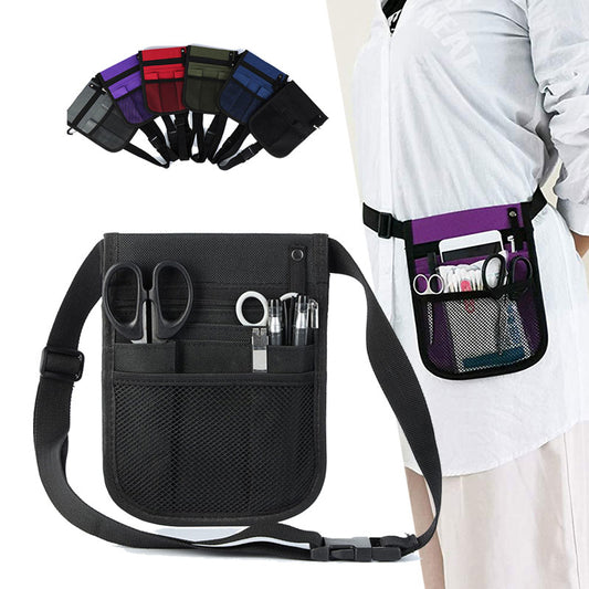 Men Women Nurse Fanny Pack Purse Nursing Belt Organizer Waist Bag Nurse Scissors Care Kit Tool Case