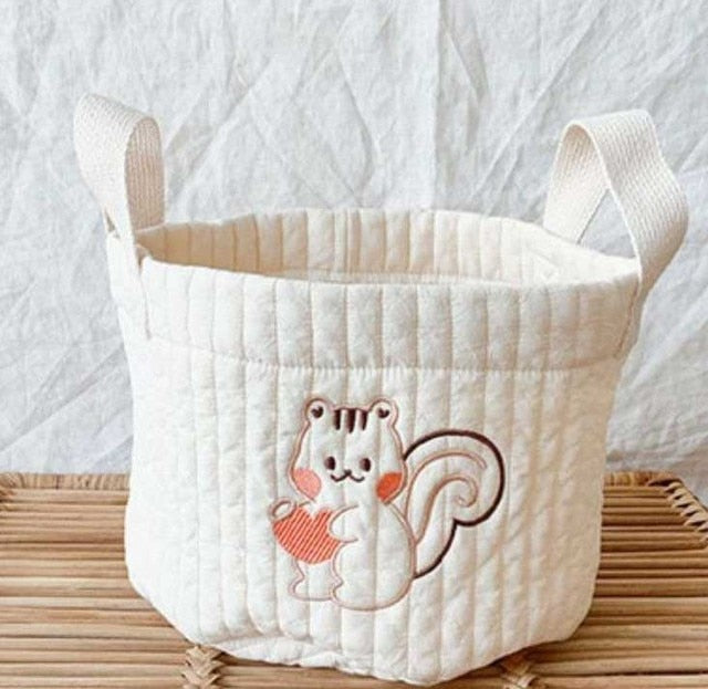 INS Baby Bags Cute Bear Embroidery Diaper Bag Caddy Nappy Cart Storage Mummy Maternity Bag for Newborn Diapers Toys Organizers