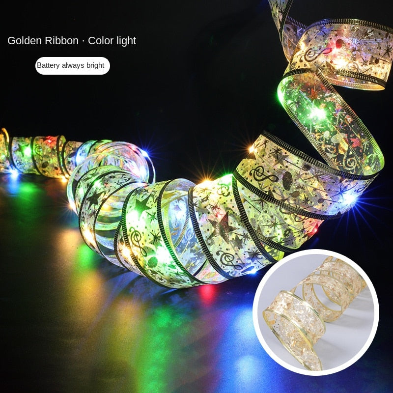 Christmas Decoration LED Ribbon Fairy Lights Christmas Tree Ornaments