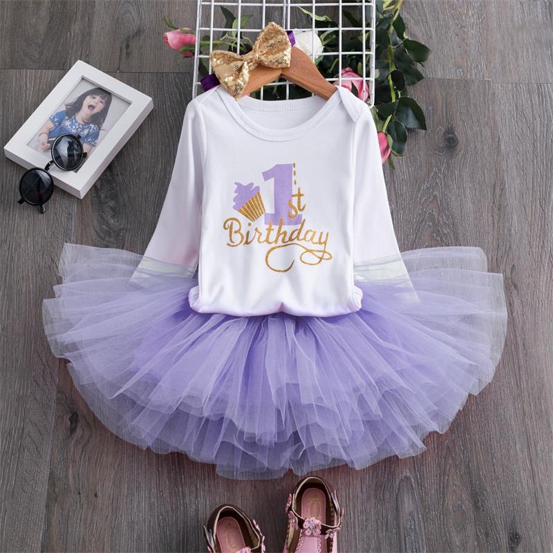 1 Year Baby Girl Clothes Unicorn Party tutu Girls Dress Newborn Baby Girls 1st Birthday Outfits Toddler Girls Boutique Clothing