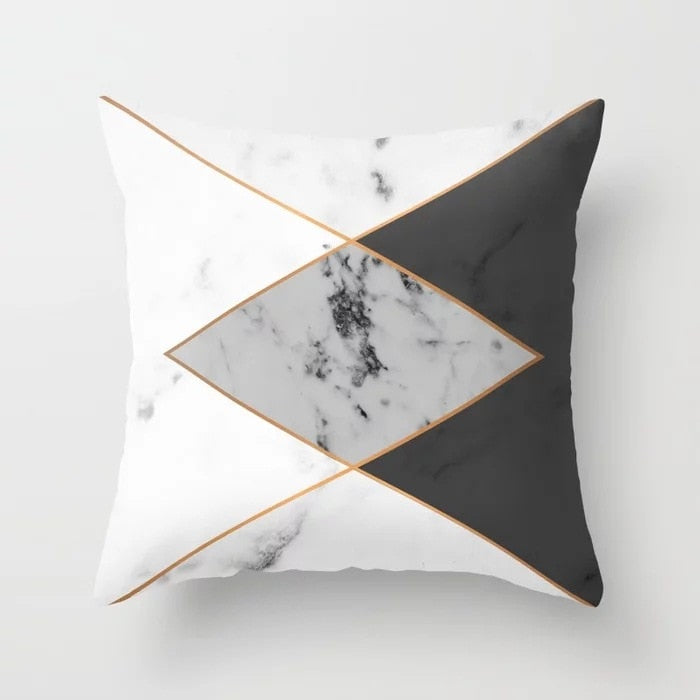 45x45cm Geometric Cushion Cover Abstract Color Block Grids Pillow Case for Living Room Sofa