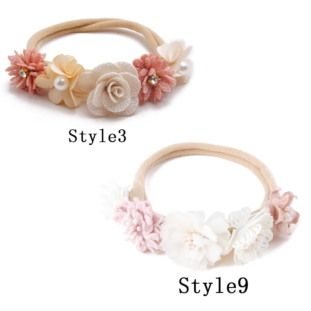 Baby Girl Headband Cute Baby Elastic Hair Band Newborn  Head Flower Toddler Headband Headwear Kids Accessories