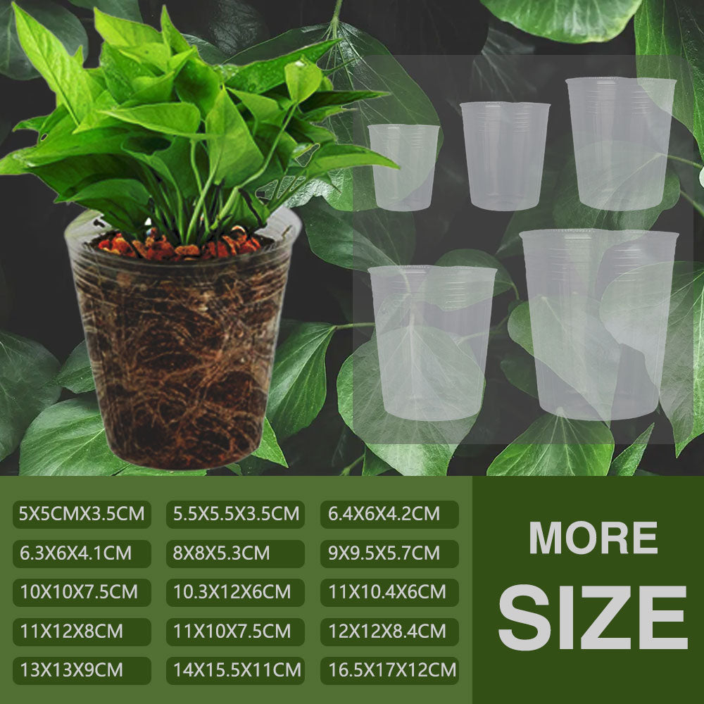 Garden Transparency Nursery Pots Planting Nutrition Cup Orchid Propagation Container Seedling Bag Nutrition Bowl Flowers Pot