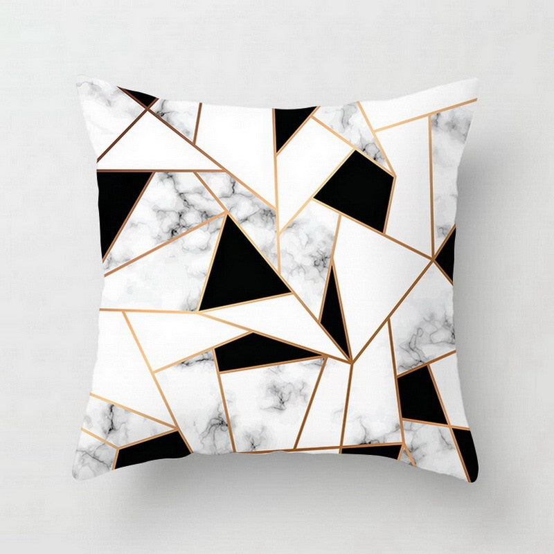 45x45cm Geometric Cushion Cover Abstract Color Block Grids Pillow Case for Living Room Sofa