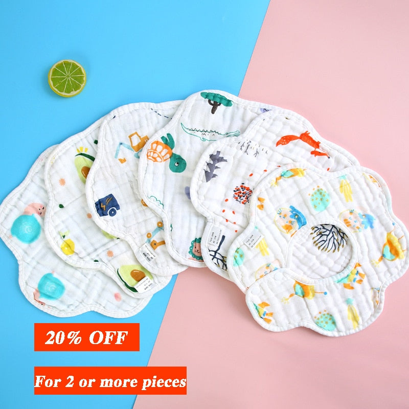 Baby Infant Muslin Cotton Bib Feeding Drool Bibs Burp Cloth Accessories Baby Bandana Bibs Triangle Scarf